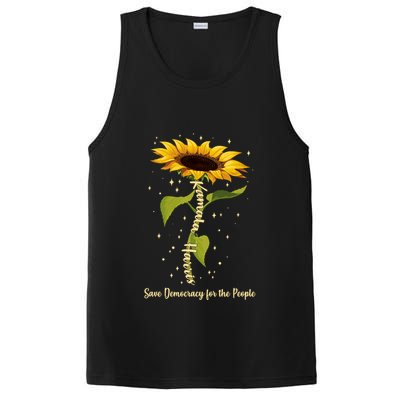 Kamala Harris Save Democracy For The People Sunflower PosiCharge Competitor Tank