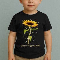Kamala Harris Save Democracy For The People Sunflower Toddler T-Shirt