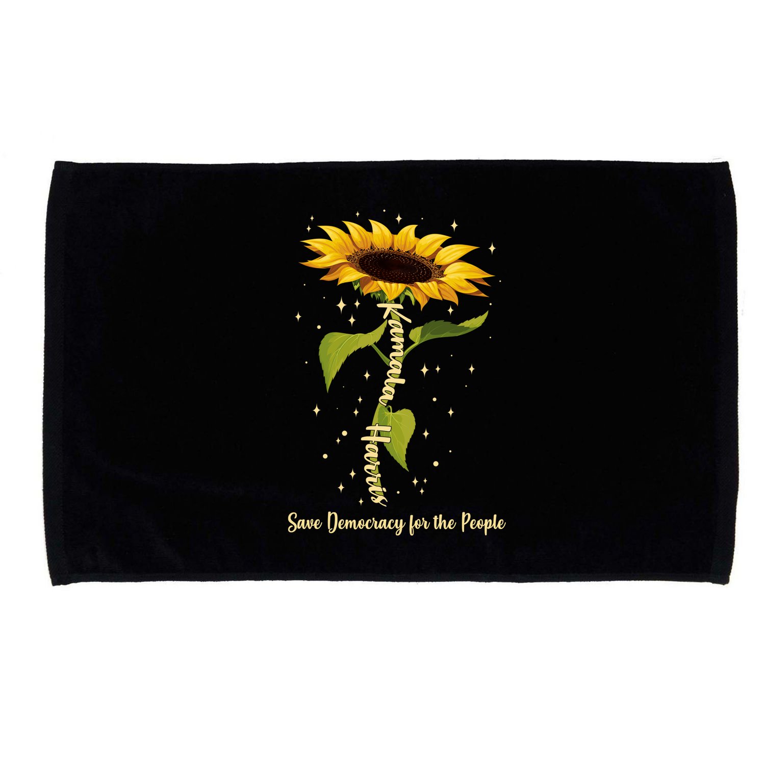 Kamala Harris Save Democracy For The People Sunflower Microfiber Hand Towel