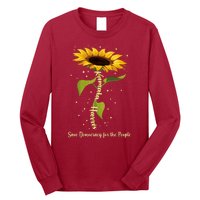 Kamala Harris Save Democracy For The People Sunflower Long Sleeve Shirt