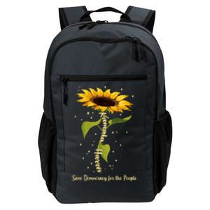 Kamala Harris Save Democracy For The People Sunflower Daily Commute Backpack