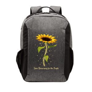 Kamala Harris Save Democracy For The People Sunflower Vector Backpack