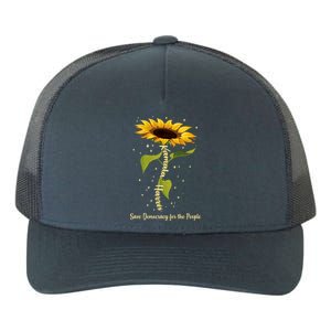 Kamala Harris Save Democracy For The People Sunflower Yupoong Adult 5-Panel Trucker Hat