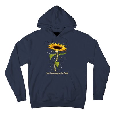 Kamala Harris Save Democracy For The People Sunflower Hoodie