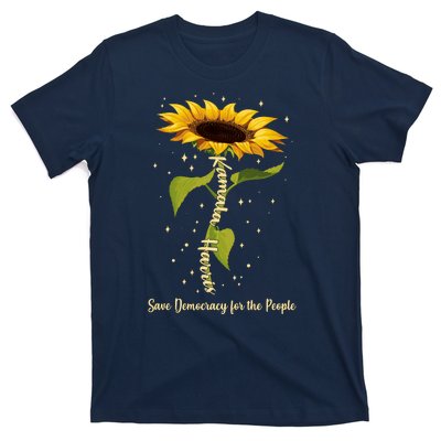 Kamala Harris Save Democracy For The People Sunflower T-Shirt