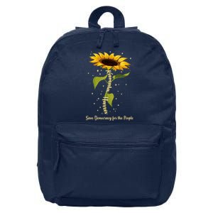 Kamala Harris Save Democracy For The People Sunflower 16 in Basic Backpack