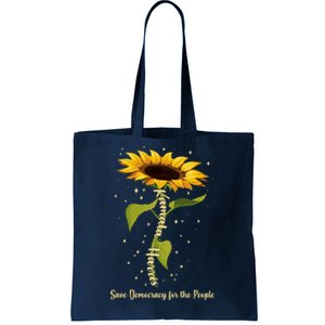 Kamala Harris Save Democracy For The People Sunflower Tote Bag