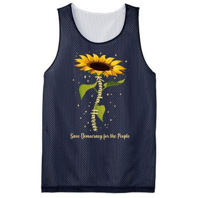 Kamala Harris Save Democracy For The People Sunflower Mesh Reversible Basketball Jersey Tank