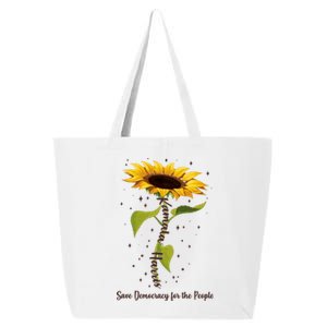 Kamala Harris Save Democracy For The People Sunflower 25L Jumbo Tote