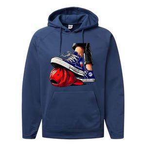 Kamala Harris Supporter There Glass Everywhere Performance Fleece Hoodie