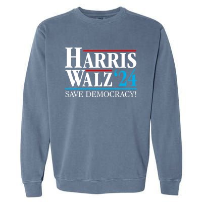 Kamala Harris Tim Walz Waltz 2024 Vice President Election Gift Garment-Dyed Sweatshirt