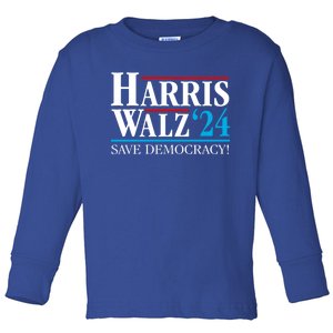 Kamala Harris Tim Walz Waltz 2024 Vice President Election Gift Toddler Long Sleeve Shirt