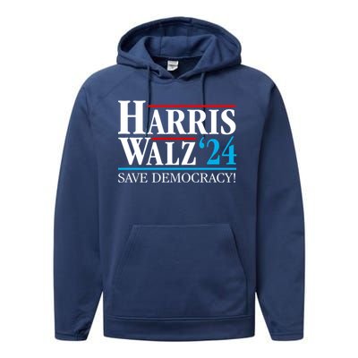 Kamala Harris Tim Walz Waltz 2024 Vice President Election Gift Performance Fleece Hoodie