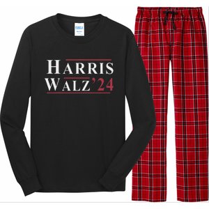 Kamala Harris Tim Walz 2024 Democrat Elections Long Sleeve Pajama Set