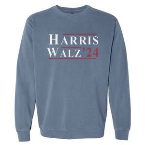 Kamala Harris Tim Walz 2024 Democrat Elections Garment-Dyed Sweatshirt