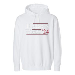 Kamala Harris Tim Walz 2024 Democrat Elections Garment-Dyed Fleece Hoodie