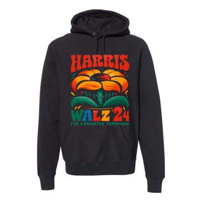 Kamala Harris Tim Walz 2024 Peace Lgbt Harris Walz Waltz Premium Hoodie