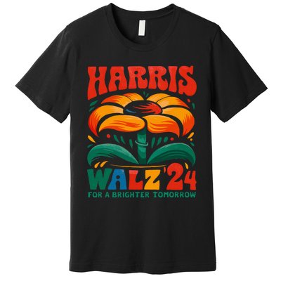 Kamala Harris Tim Walz 2024 Peace Lgbt Harris Walz Waltz Premium T-Shirt