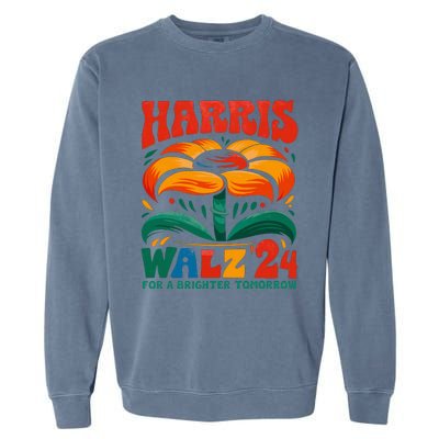 Kamala Harris Tim Walz 2024 Peace Lgbt Harris Walz Waltz Garment-Dyed Sweatshirt