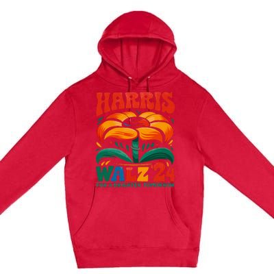 Kamala Harris Tim Walz 2024 Peace Lgbt Harris Walz Waltz Premium Pullover Hoodie