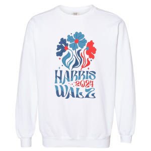 Kamala Harris Tim Walz 2024 Boho Aesthetic Harris Waltz 2024 Garment-Dyed Sweatshirt