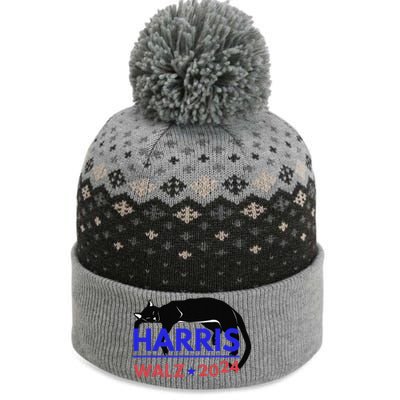 Kamala Harris Tim Walz Harris Waltz 2024 Harris Cat The Baniff Cuffed Pom Beanie