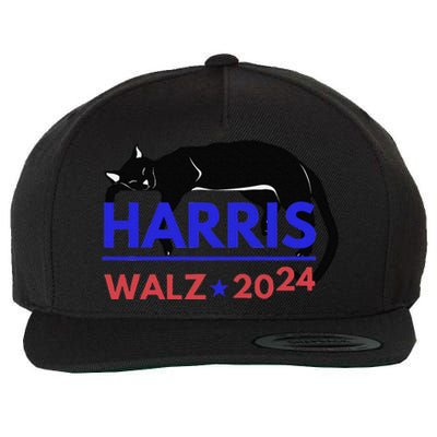 Kamala Harris Tim Walz Harris Waltz 2024 Harris Cat Wool Snapback Cap