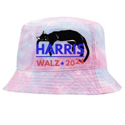 Kamala Harris Tim Walz Harris Waltz 2024 Harris Cat Tie-Dyed Bucket Hat