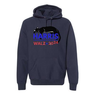 Kamala Harris Tim Walz Harris Waltz 2024 Harris Cat Premium Hoodie