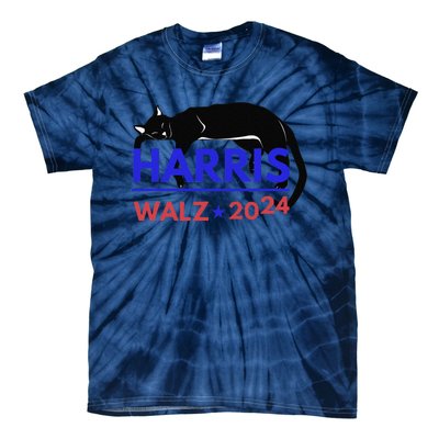 Kamala Harris Tim Walz Harris Waltz 2024 Harris Cat Tie-Dye T-Shirt