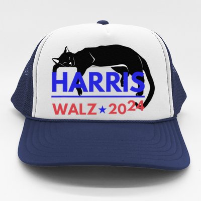 Kamala Harris Tim Walz Harris Waltz 2024 Harris Cat Trucker Hat