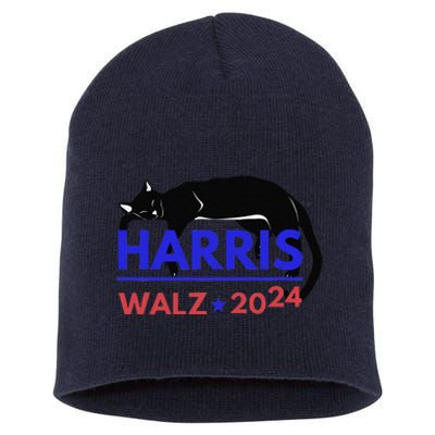 Kamala Harris Tim Walz Harris Waltz 2024 Harris Cat Short Acrylic Beanie