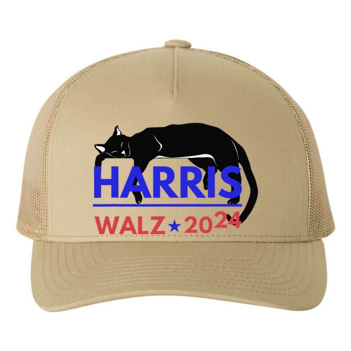 Kamala Harris Tim Walz Harris Waltz 2024 Harris Cat Yupoong Adult 5-Panel Trucker Hat