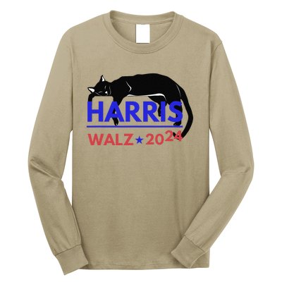 Kamala Harris Tim Walz Harris Waltz 2024 Harris Cat Long Sleeve Shirt