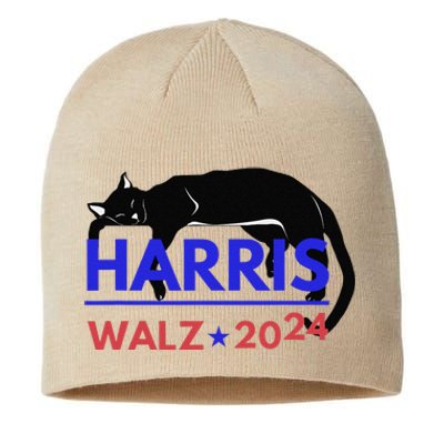 Kamala Harris Tim Walz Harris Waltz 2024 Harris Cat Sustainable Beanie