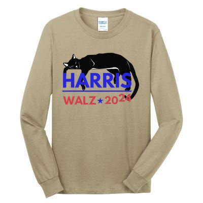 Kamala Harris Tim Walz Harris Waltz 2024 Harris Cat Tall Long Sleeve T-Shirt