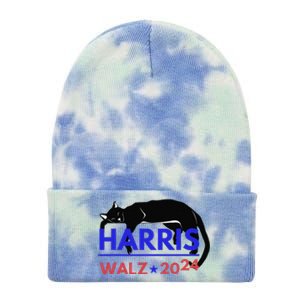 Kamala Harris Tim Walz Harris Waltz 2024 Harris Cat Tie Dye 12in Knit Beanie