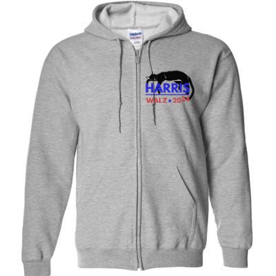 Kamala Harris Tim Walz Harris Waltz 2024 Harris Cat Full Zip Hoodie