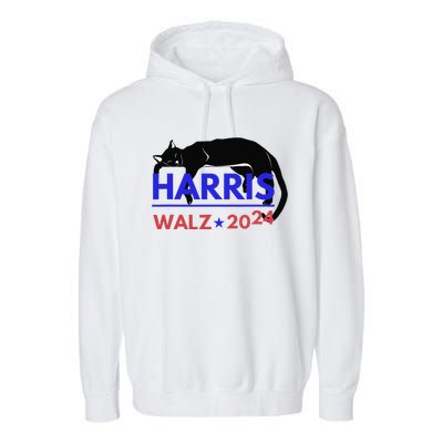 Kamala Harris Tim Walz Harris Waltz 2024 Harris Cat Garment-Dyed Fleece Hoodie