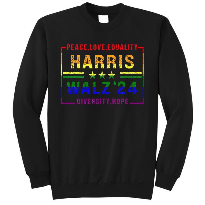 Kamala Harris Tim Walz 2024 Peace Lgbt Harris Walz Waltz Sweatshirt