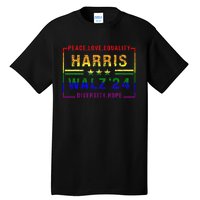 Kamala Harris Tim Walz 2024 Peace Lgbt Harris Walz Waltz Tall T-Shirt