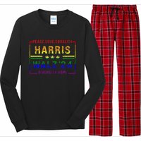 Kamala Harris Tim Walz 2024 Peace Lgbt Harris Walz Waltz Long Sleeve Pajama Set