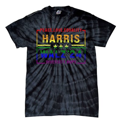 Kamala Harris Tim Walz 2024 Peace Lgbt Harris Walz Waltz Tie-Dye T-Shirt