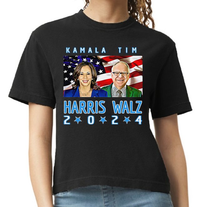 Kamala Harris Tim Walz The 2024 Democratic Party Nov 5 Win Comfort Colors Boxy T-Shirt