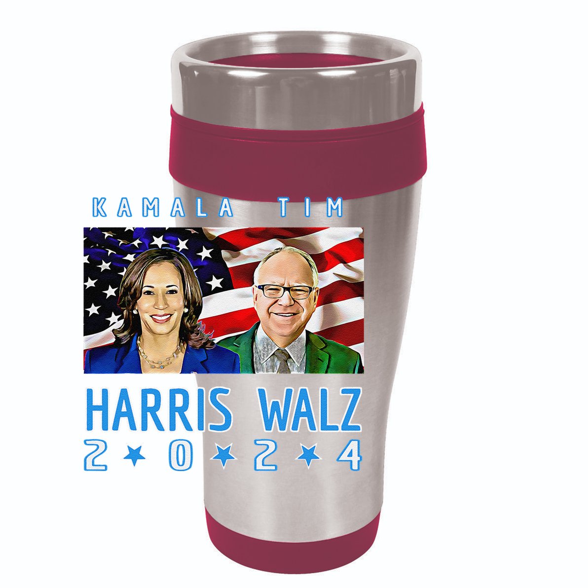 Kamala Harris Tim Walz The 2024 Democratic Party Nov 5 Win 15oz Campfire Ceramic Mug