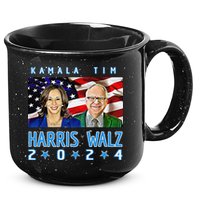 Kamala Harris Tim Walz The 2024 Democratic Party Nov 5 Win 15oz Campfire Ceramic Mug