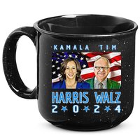 Kamala Harris Tim Walz The 2024 Democratic Party Nov 5 Win 15oz Campfire Ceramic Mug