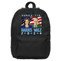 Kamala Harris Tim Walz The 2024 Democratic Party Nov 5 Win 16 in Basic Backpack