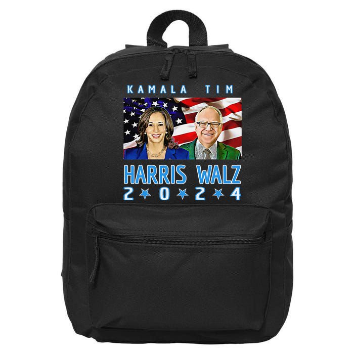 Kamala Harris Tim Walz The 2024 Democratic Party Nov 5 Win 16 in Basic Backpack