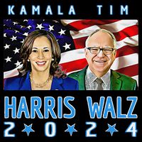 Kamala Harris Tim Walz The 2024 Democratic Party Nov 5 Win 16 in Basic Backpack